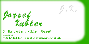 jozsef kubler business card