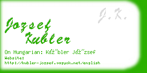 jozsef kubler business card